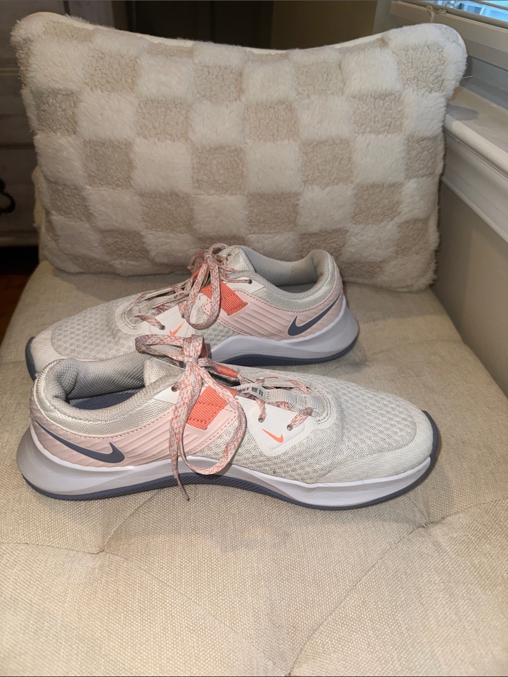 Nike Women's Pink, Coral & White Athletic Sneakers